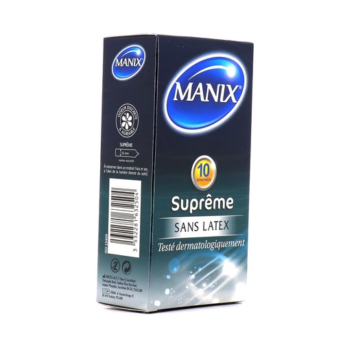 Manix SUPREME Sans Latex Préservatif lubrifié. Boîte de 10