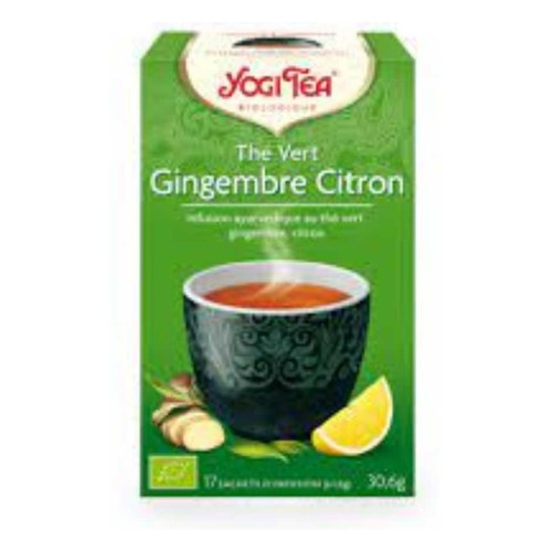 YOGI TEA Thé Vert Gingembre Citron 17x 2g ( Thé vert, gingembre, citronnelle, menthe poivrée)