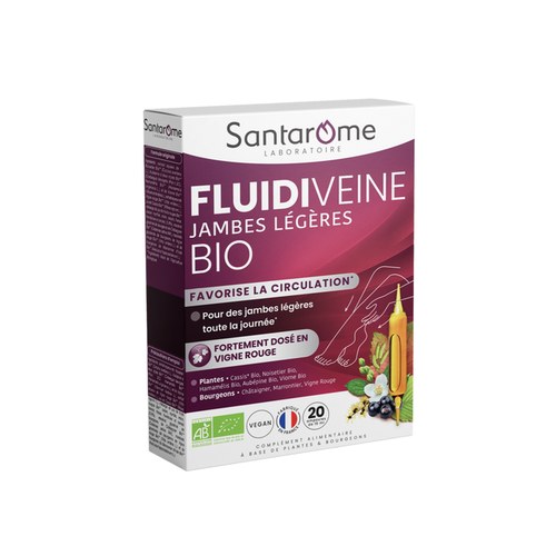 SANTAROME JAMBES LÉGÈRES BIO 20 AMPOULES