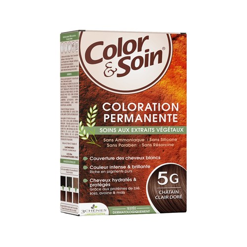 LES 3 CHENES Color & Soin Coloration permanente Extraits végétaux 5G châtain clair dore
