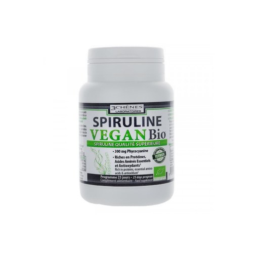 3 CHENES SPIRULINE VEGAN BIOLOGIQUE 100 COMPRIMES