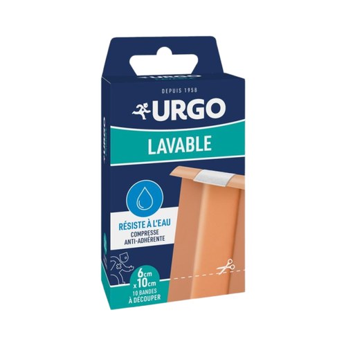 URGO LAVABLE 10 bandes a découper 10cm x 6cm