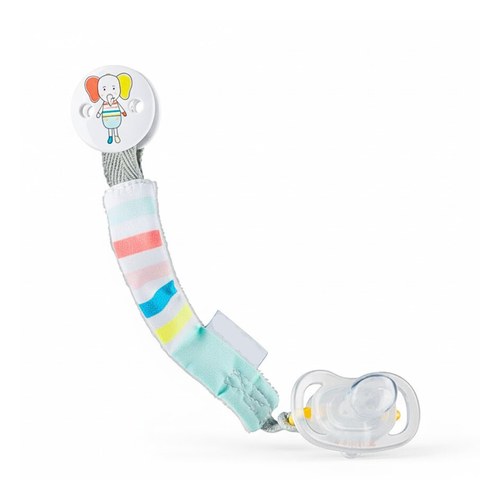 BÉBÉ CONFORT 1 ATTACHE SUCETTE TEXTILE - ELIDOU L'ELEPHANT 7072