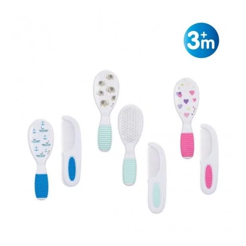 NUBY Pack Brossage : Brosse et Peigne +3mois - ID711