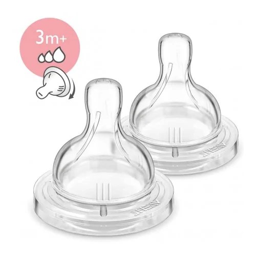 AVENT 2 TETINES CLASSIC - 3M+ / VARIABLE - SCF635/27