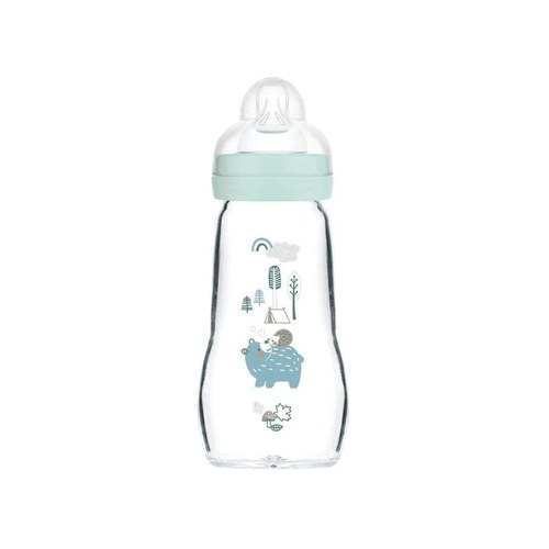 MAM BIBERON EN VERRE BLANC FEEL GOOD 260 ML