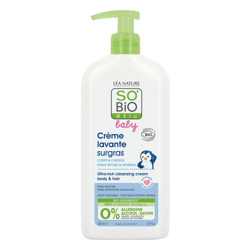 SO BIO Baby CRÈME LAVANTE SURGRAS - 500ML