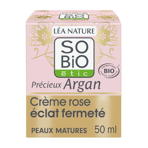 SO BIO CRÈME ROSE ECLAT FERMETÉ JOUR ARGAN 50 ML
