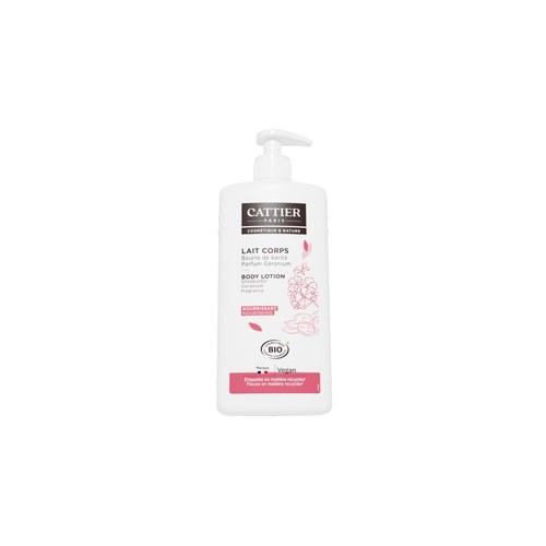 CATTIER Lait corps nourrissant beurre de karité géranium bio flacon pompe 500ml