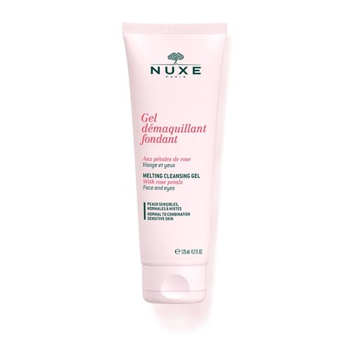NUXE GEL DEMAQUILLANT FONDANT AUX PETALES DE ROSE 125ml Visage Et Yeux ? Peaux Sensibles, Normales À Mixtes