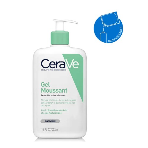 CERAVE GEL MOUSSANT PEAUX NORMALES À GRASSES 236ML