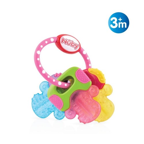 NUBY Clefs de dentition IcyBite réfrigérante avec ICE GEL +4 mois  ROSE - ID567