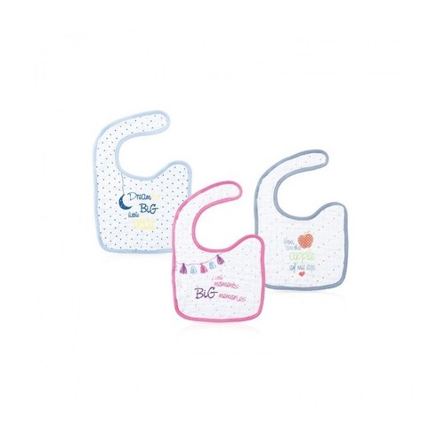 NUBY Bavoir 100% Coton ajustable  - 0m + ID4428-LM