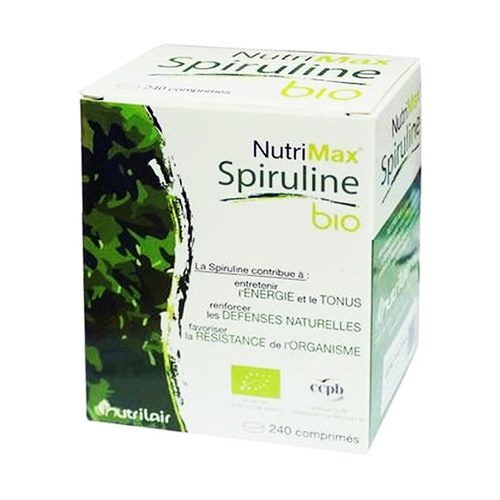 Nutrimax grand model spiruline 100% bio, 240 comprimés