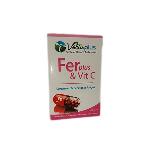 VERTU PLUS FERplus & Vit C 30 GELULES