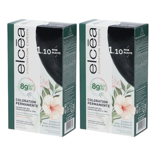 ELCÉA COLORATION PERMANENTE  Noir bleute 1.10