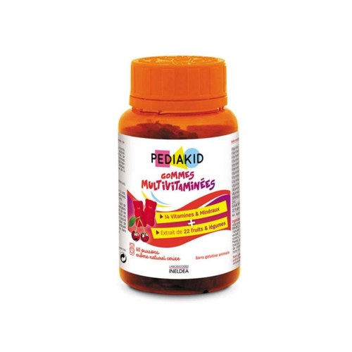 PEDIAKID GOMMES MULTIVITAMINÉES 60 oursons