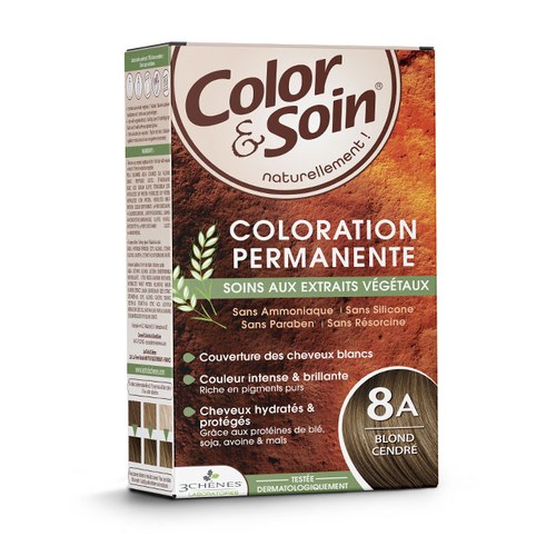 LES 3 CHENES Color & Soin Coloration permanente Extraits végétaux 8A Blond cendre