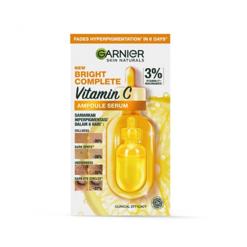 GARNIER Ampoule sérum vitamine C 1.5ml (boite de 6)