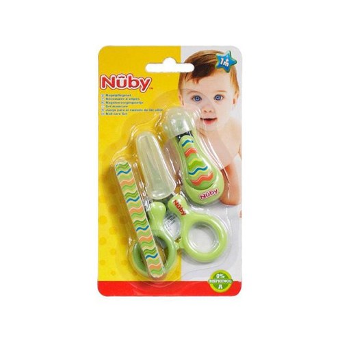 NUBY Pack Manucure de  Luxe : Ciseaux, Coupe-ongle, Lime +0 mois - ID242