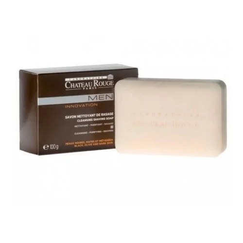 Chateau rouge men savon nettoyant de rasage peaux noires, mates et metissees 100g