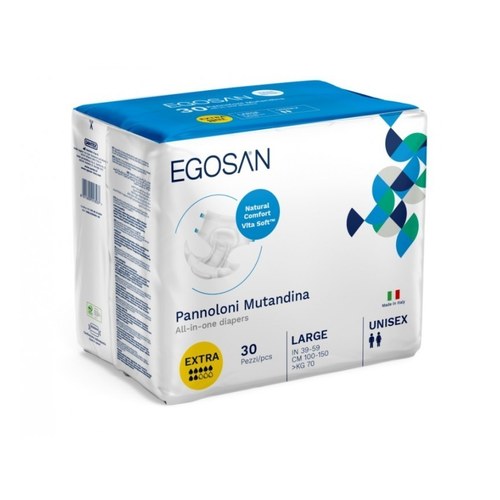 EGOSAN  CHANGES COMPLETS NATURAL CONFORT 30Unités (7gttes) Taille L