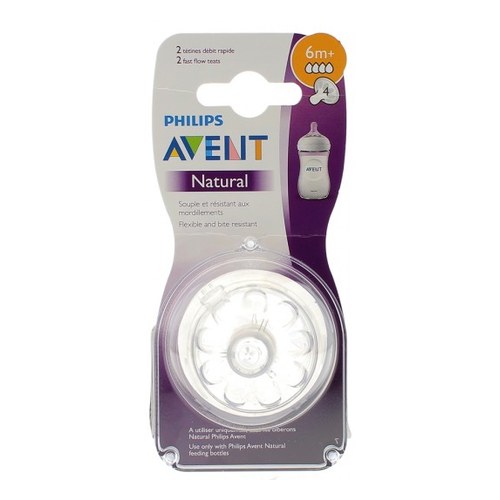 AVENT 2 TÉTINES NATURAL 6 mois et +