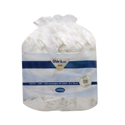 Hartmann Sterilux Pads Rectangles De Coton 200pcs