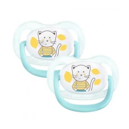 BÉBÉ CONFORT SUCETTES PHYSIO AIR CONF  - 18/36 M - THE GARDENER BLEU ET JAUNE  SIL X2 - 6884