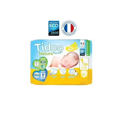 TIDOO COUCHE NEWBORN T1/XS 2-5KG 26 U