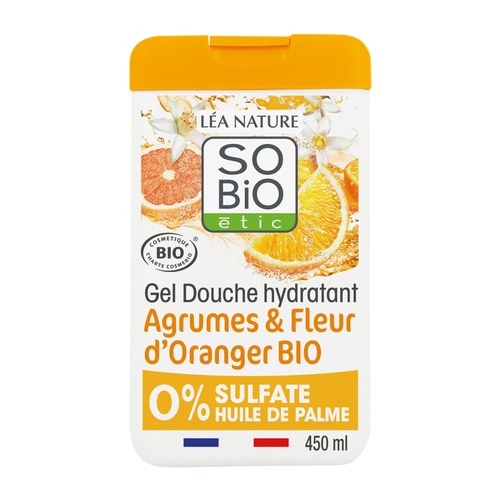 So Bio Gel Douche Agrumes Fleurs d’Oranger 450Ml