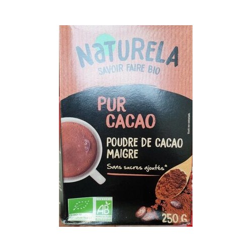 Naturela CACAO MAIGRE (10% - 12%) 250 G