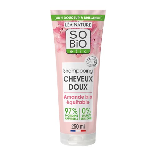 SO’BiO SHAMPOOING DOUX LAIT D' AMANDE ET PROTÉINES DE RIZ - CHEVEUX DOUX 250 ML