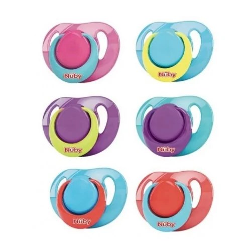 NUBY Sucette en silicone classique orthodentique avec picots de massage   0-6m ID92990SOS