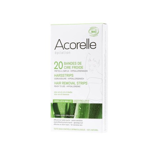 Acorelle BANDES DE CIRE FROIDE AISSELLES ET MAILLOT x20 BIO 10X2
