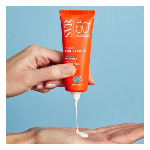 Svr solaire sun secure fluide peaux hypersensibles au soleil spf50+ 50ml