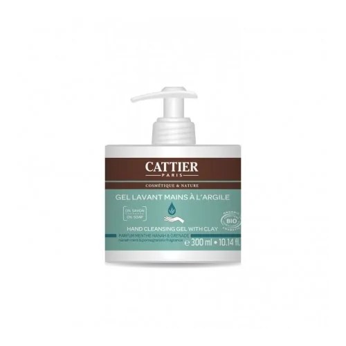 Cattier GEL LAVANT MAINS A L'ARGILE BIO - MENTHE & GRENADE  300ml