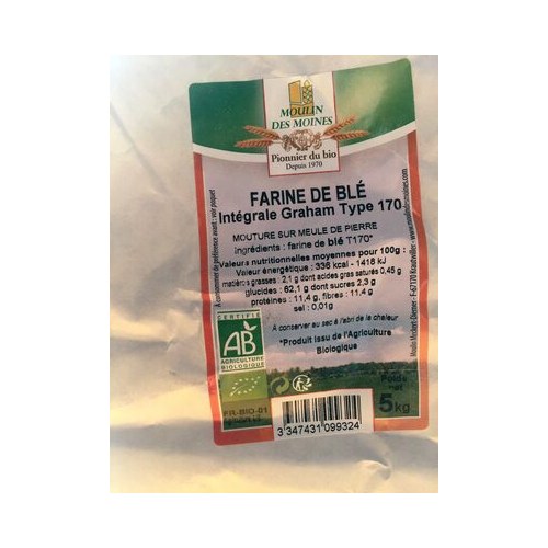 FARINE DE BLE INTEGRALE GRAHAM 1KG