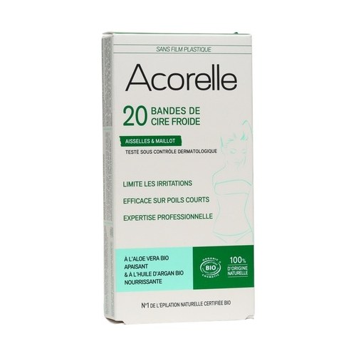 Acorelle BANDES DE CIRE FROIDE VISAGE x20 + 4 OFFERTES BIO 12X2