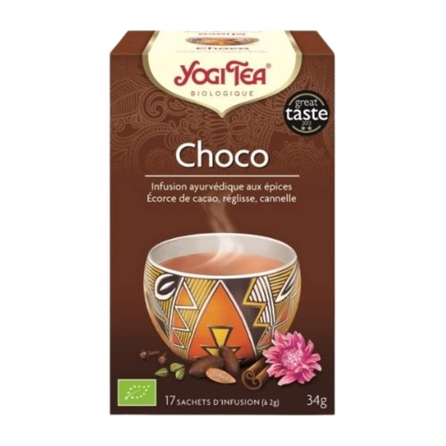 YOGI TEA Choco 17x2g (Ecorcesde cacao, réglisse,cannelle, cardamome)