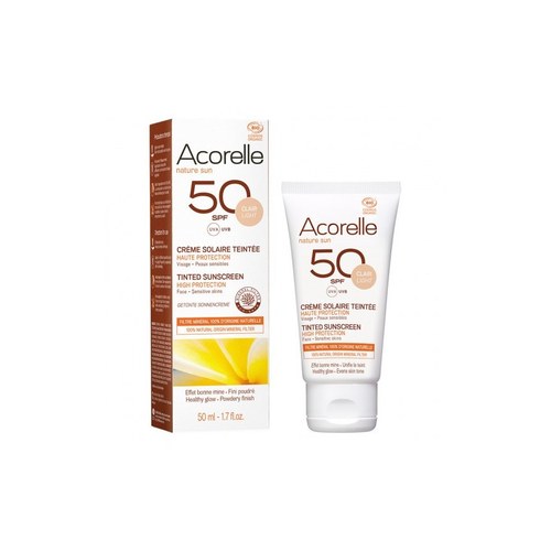 Acorelle CREME SOLAIRE TEINTEE CLAIRE SPF50 BIO 50ML