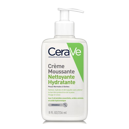 CERAVE CREME MOUSSANTE NETTOYANTE HYDRATANTE PEAUX  SECHES 236ML