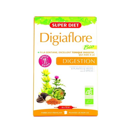 Super Diet  DIGIAFLORE  AMPOULES BIO 20 AMPOULES