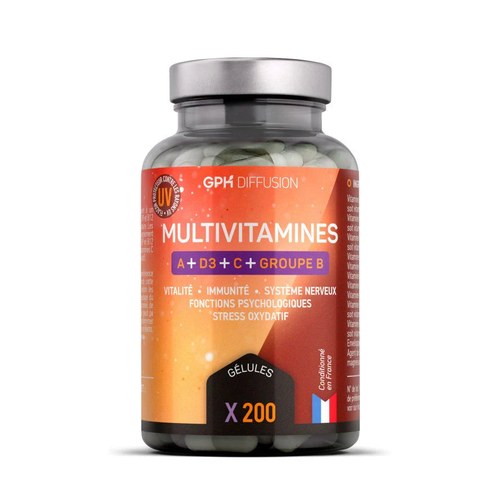 Gph diffusion MULTIVITAMINES A + D3 + C + GROUPE B  100 gélules