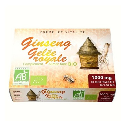 GPH DIFFUSION Gelée Royale + Ginseng Bio 1000mg  20 ampoules