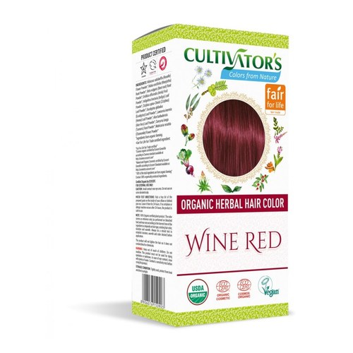 CULTIVATORS ORGANIC HERBAL HIAR COLOR WINE RED