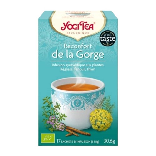 YOGI TEA Réconfort de la Gorge 17x2g (Réglisse, fenouil, thym, cannelle)